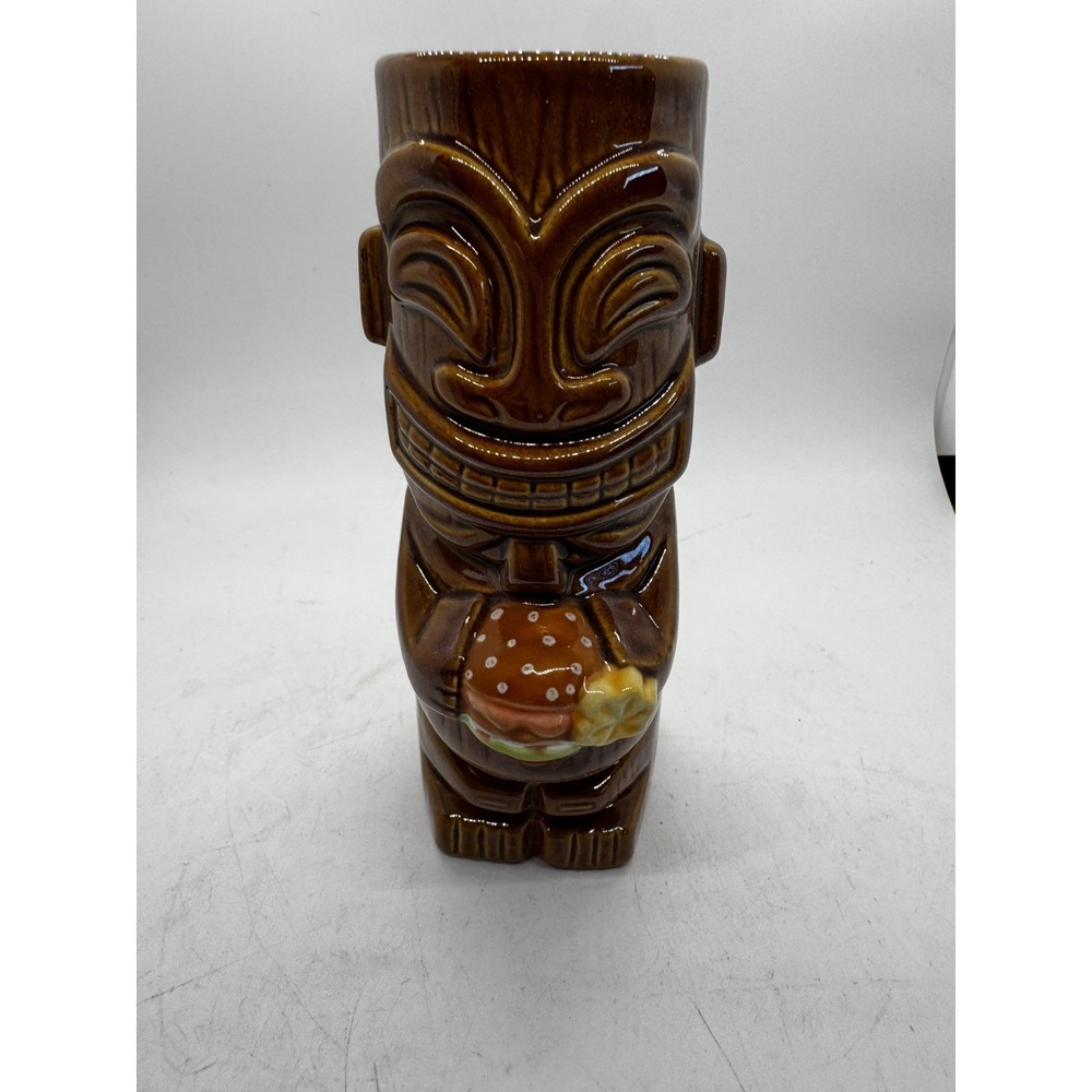 Tiki Farm Mug Cheeseburger Island Style Wailea Hawaii Squid Smiling A1